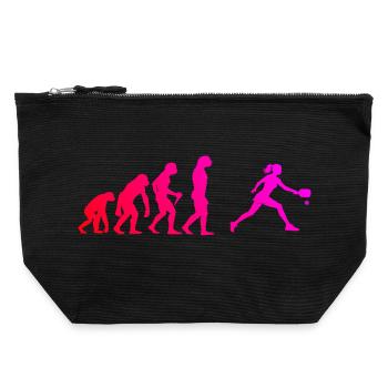 Pickleball trainer design for pickleball game fans - Canvas Zip Pouch 22 x 23 cm - black - Front