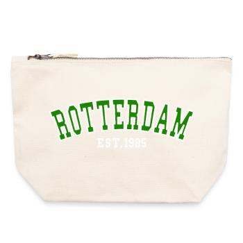 Rotterdam Est.1985 - Canvas Reißverschluss-Täschchen (22 x 23 cm) - Naturweiß - Vorne