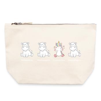 Les instructeurs pratiques, les licornes en soins infirmiers - Pochette zippée en toile 22 x 23 cm - blanc naturel - Devant