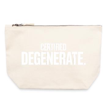 Certified Degenerate - Funny Gen Alpha Memes - Canvas Zip Pouch 22 x 23 cm - nature - Front