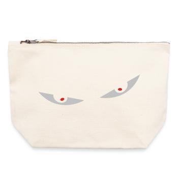 comic eyes smiley augen - Canvas Zip Pouch 22 x 23 cm - nature - Front