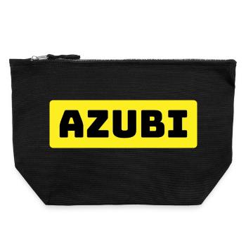 Azubi Tshirt yellow - Canvas Reißverschluss-Täschchen (22 x 23 cm) - Schwarz - Vorne