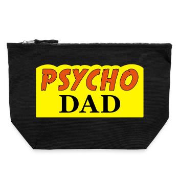 Psycho Dad - Canvas Reißverschluss-Täschchen (22 x 23 cm) - Schwarz - Vorne