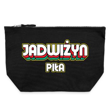 Jadwiżyn Piła. Name des Retro-Bezirks - Canvas Reißverschluss-Täschchen (22 x 23 cm) - Schwarz - Vorne