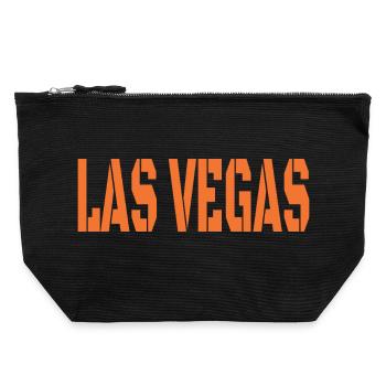 Las Vegas Design - Canvas Reißverschluss-Täschchen (22 x 23 cm) - Schwarz - Vorne