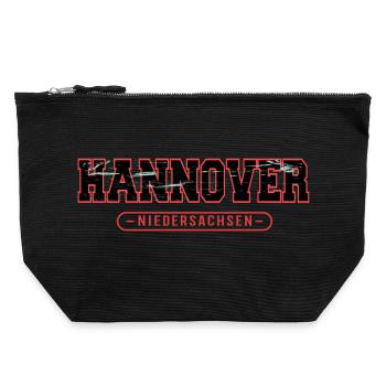 Profil de Hanovre en Basse-Saxe - Pochette zippée en toile 22 x 23 cm - noir - Devant