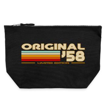 1958 - Canvas Zip Pouch 22 x 23 cm - black - Front
