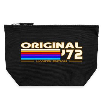 1972 - Canvas Zip Pouch 22 x 23 cm - black - Front