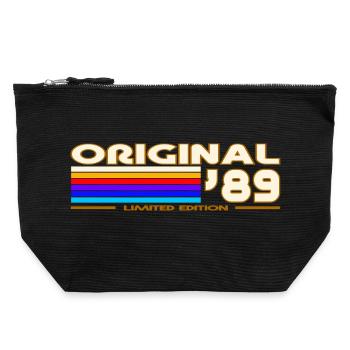 1989 - Canvas Zip Pouch 22 x 23 cm - black - Front