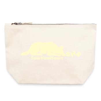 SHS Logo lemon - Canvas Reißverschluss-Täschchen (22 x 23 cm) - Naturweiß - Vorne