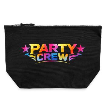 Équipe de fête - Pochette zippée en toile 22 x 23 cm - noir - Devant