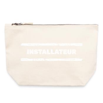 Occupation Plumber - Canvas Zip Pouch 22 x 23 cm - nature - Front