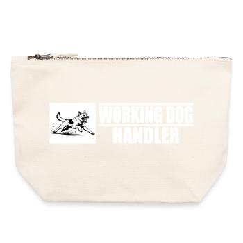 Working Dog Handler Motif - Canvas Zip Pouch 22 x 23 cm - nature - Front