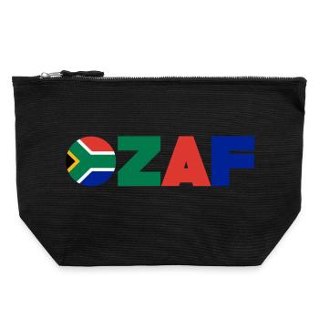 South Africa - Canvas Zip Pouch 22 x 23 cm - black - Front