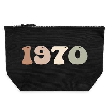 1970 - Canvas Zip Pouch 22 x 23 cm - black - Front