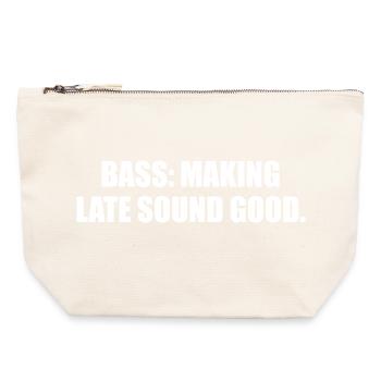 Bass: Late Sound gut klingen lassen - Canvas Reißverschluss-Täschchen (22 x 23 cm) - Naturweiß - Vorne