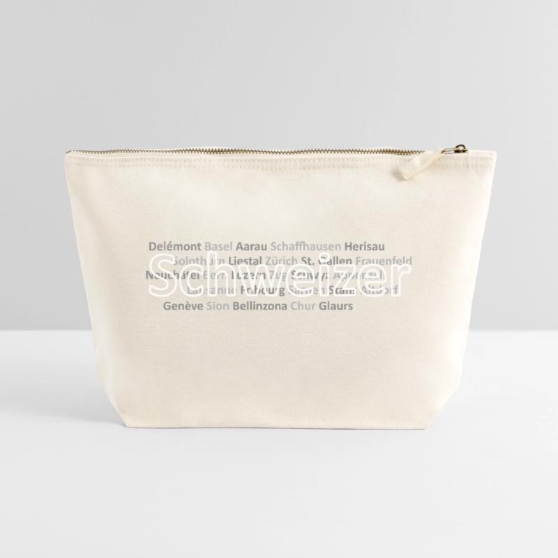 Schweizer Städte Schweizer Canvas Reißverschluss-Täschchen (22 x 23 cm)