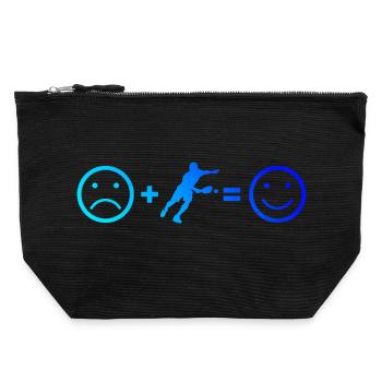 Pickleball Athlet Geschenkidee für Pickleball Fans - Canvas Reißverschluss-Täschchen (22 x 23 cm) - Schwarz - Vorne