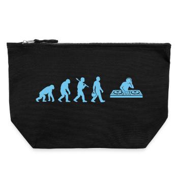 Evolution DJ Groove - Canvas Reißverschluss-Täschchen (22 x 23 cm) - Schwarz - Vorne