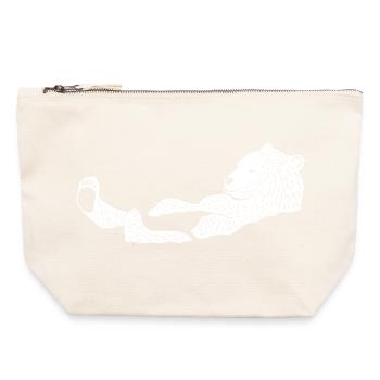 Polar Bear, the Swimmer - Canvas Zip Pouch 22 x 23 cm - nature - Front