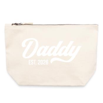 Daddy Est. 2026 - Canvas Zip Pouch 22 x 23 cm - nature - Front