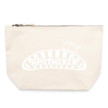 pharmacien - Pochette zippée en toile 22 x 23 cm - blanc naturel - Devant