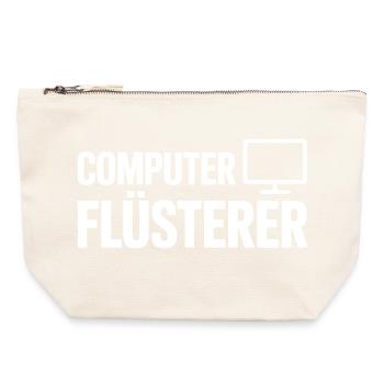 Computer Whisperer – Monitor Icon Design - Canvas Zip Pouch 22 x 23 cm - nature - Front