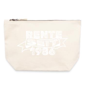 Pension 1986 - Pochette zippée en toile 22 x 23 cm - blanc naturel - Devant
