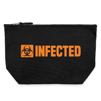 Infected Infiziert Biohazard - Canvas Reißverschluss-Täschchen (22 x 23 cm) - Schwarz - Vorne