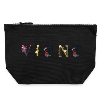 Wien - Canvas Reißverschluss-Täschchen (22 x 23 cm) - Schwarz - Vorne