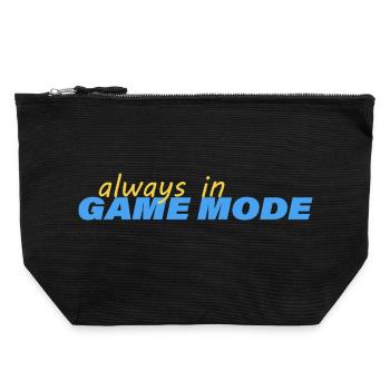 TOUJOURS EN MODE JEU - Pochette zippée en toile 22 x 23 cm - noir - Devant