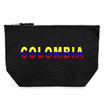 Colombia Design - Canvas Reißverschluss-Täschchen (22 x 23 cm) - Schwarz - Vorne