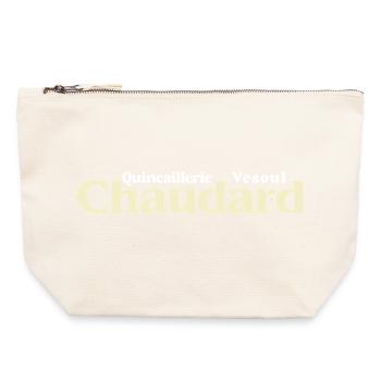 Quincaillerie Chaudard Vesoul Film Culte Compagnie - Pochette zippée en toile 22 x 23 cm - blanc naturel - Devant