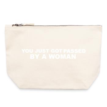 Sticker Phrase Culte - Pochette zippée en toile 22 x 23 cm - blanc naturel - Devant