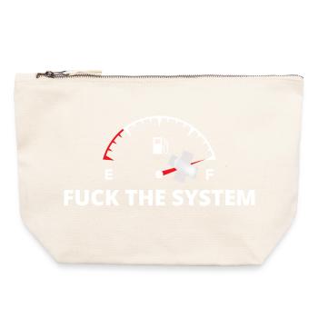 Rebel Gauge Anti-System Print - Canvas Zip Pouch 22 x 23 cm - nature - Front