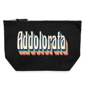 Notre Dame des Douleurs t-shirt vintage rétro cadeau t-shirt - Pochette zippée en toile 22 x 23 cm - noir - Devant