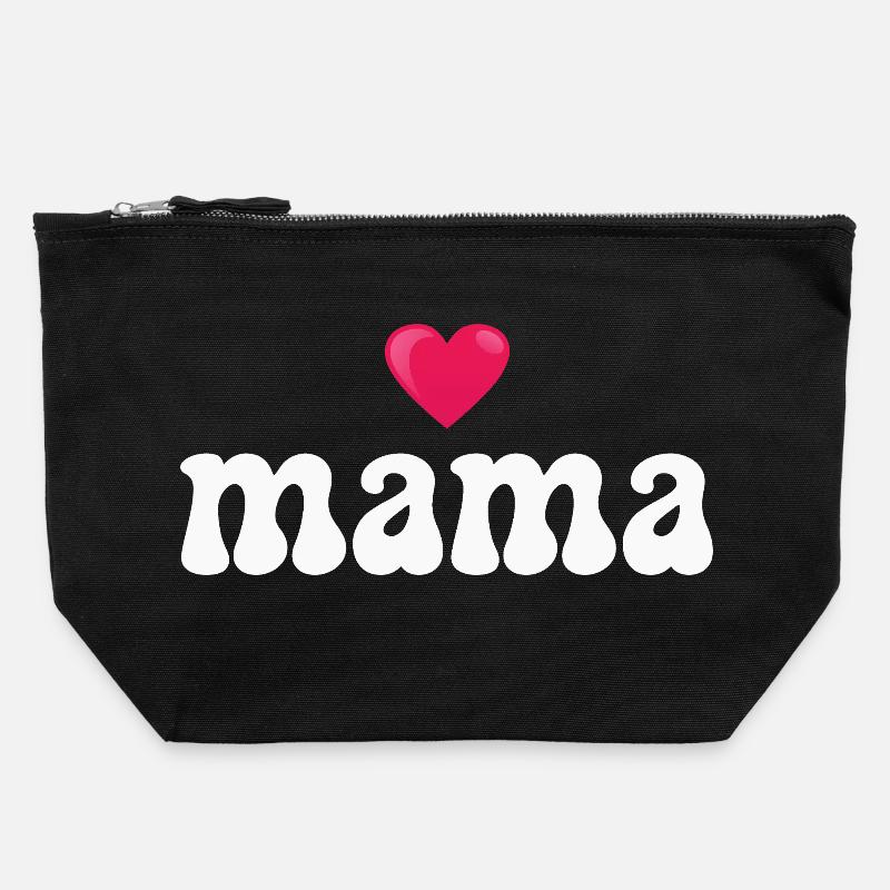 Mama Mutter - Canvas Reißverschluss-Täschchen (22 x 23 cm) - Schwarz