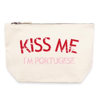 Kiss Me Portuguese Pride - Canvas Zip Pouch 22 x 23 cm - nature - Front