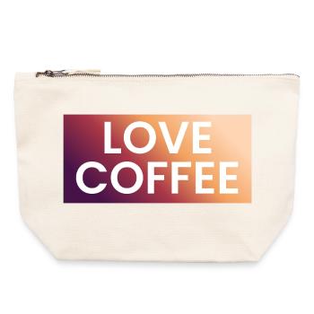 Coffee Love in Gradient - Canvas Zip Pouch 22 x 23 cm - nature - Front