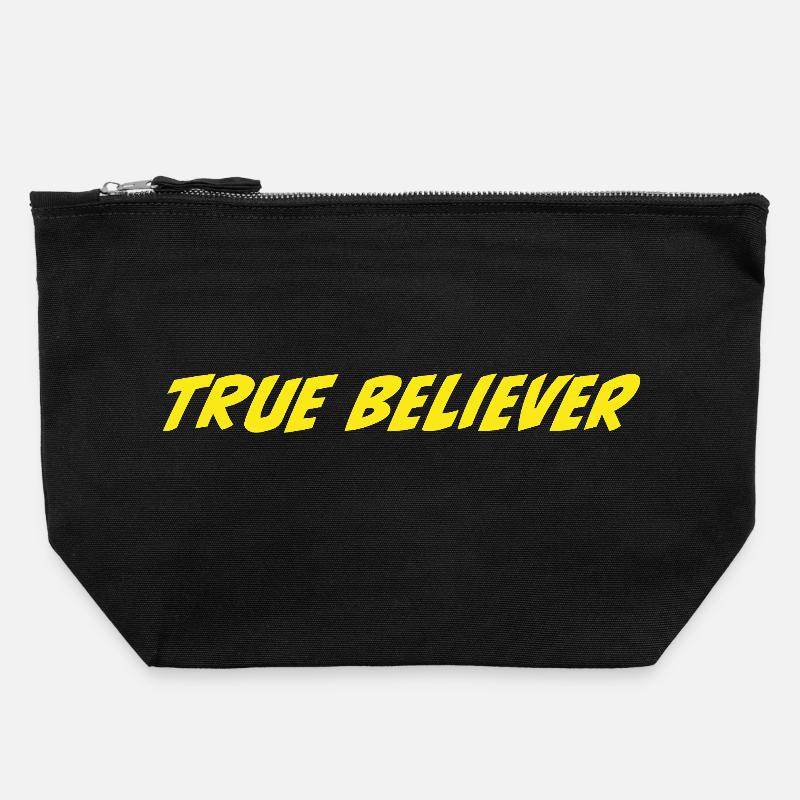 True Believer - Canvas Zip Pouch 22 x 23 cm - black