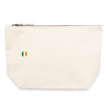 Drapeau de l’Irlande - Pochette zippée en toile 22 x 23 cm - blanc naturel - Devant