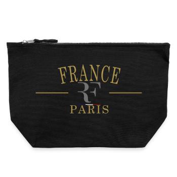 France RF flag - Canvas Zip Pouch 22 x 23 cm - black - Front