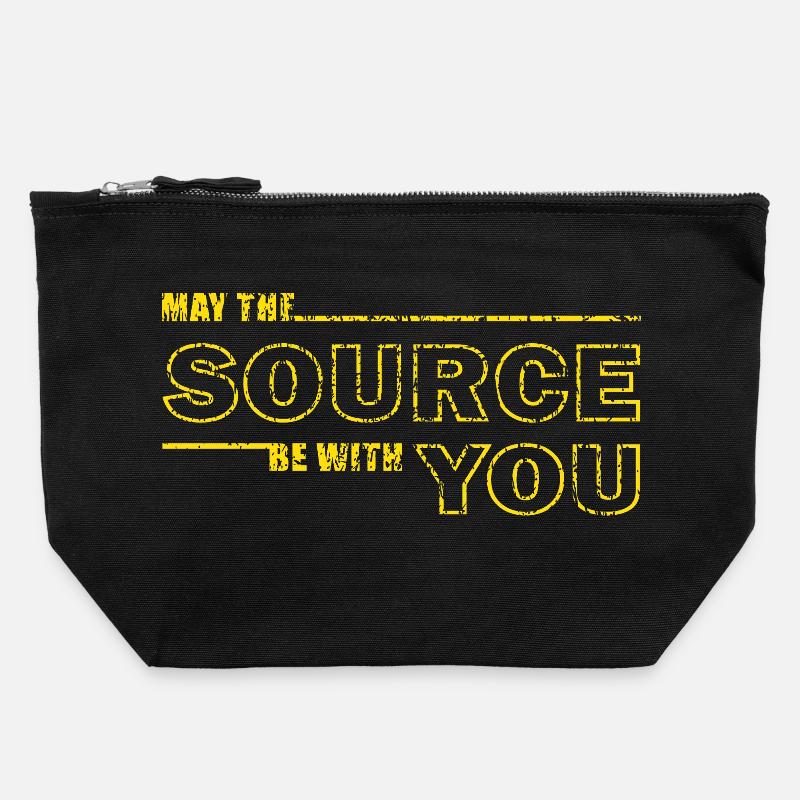 May the Source Be With You – Geek Tee - Canvas Zip Pouch 22 x 23 cm - black