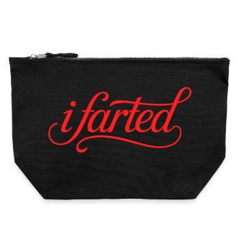 J’ai pété - Logo Funny Gen Alpha - Pochette zippée en toile 22 x 23 cm - noir - Devant