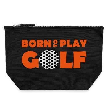 Born to play Golf - Canvas Zip Pouch 22 x 23 cm - black - Front