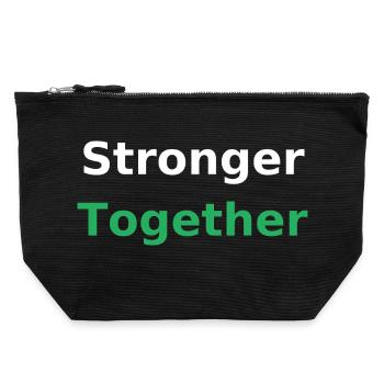 Stronger Together - Canvas Zip Pouch 22 x 23 cm - black - Front