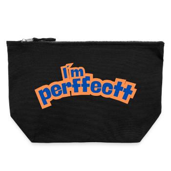 Perfect orange - Canvas Zip Pouch 22 x 23 cm - black - Front