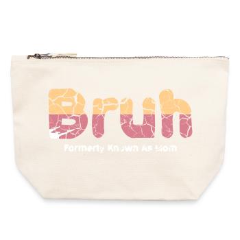 Bruh: Formerly Known As Mom - Canvas Zip Pouch 22 x 23 cm - nature - Front