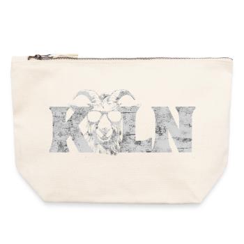 Geissbock cologne lettering - Canvas Zip Pouch 22 x 23 cm - nature - Front