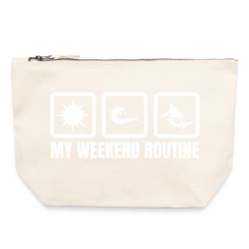 My Weekend Routine - Canvas Zip Pouch 22 x 23 cm - nature - Front